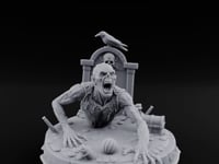 Grave Bursting Screaming Zombie Gravecrawler turntable