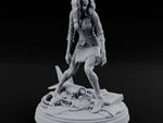 Arm Raised Shrieking Zombie Flight Attendant turntable