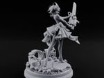 Chainsaw Twirling Human Witch turntable