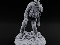 Tactical Vest Snarling Zombie Soldier turntable