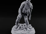 Tactical Vest Snarling Zombie Soldier turntable