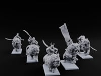 Lion Dog Riding Mounted Thunder Warriors turntable