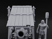 Fleur-de-Lis Roofed Rammer Bearing Covered Bombard Team turntable