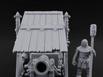 Fleur-de-Lis Roofed Rammer Bearing Covered Bombard Team turntable