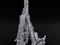 Rope-Lashed Timber-Scattered Ruined Trebuchet turntable