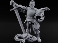 Helmet Tucked Serpent Stomping Human Captain turntable