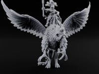 Axe Aloft Griffin Riding Human Emperor on Griffin turntable