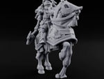 Spear Lowered Bear Helmed Human Knight on Horseback turntable