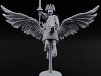 Banner Raised Pegasus Riding Human General on Pegasus turntable