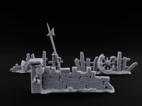 Battle-Scarred Shield-Strewn Battlefield Barricade Ruins turntable