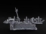 Battle-Scarred Shield-Strewn Battlefield Barricade Ruins turntable