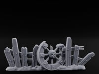 Battle-Scarred Shield-Strewn Battlefield Barricade Ruin A turntable