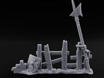 Battle-Scarred Shield-Strewn Battlefield Barricade Ruin B turntable