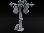 Rope-Wrapped Fleur-de-Lis Topped Candlelit Sign Post turntable