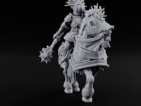 Mace Dangling Spike Helmed Skeleton Knight on Horseback turntable