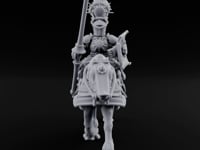Lance Bearing Plumed Helmed Human Knight on Horseback A turntable