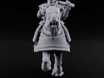 Mace Cocked Snarling Steed Human Battle Priest on Horseback turntable