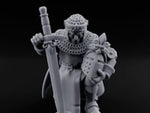 Helmet Clasped Sword Resting Human Knight turntable