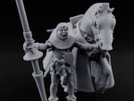 Lance Gripping Horse Steadying Human Squire with Horse turntable