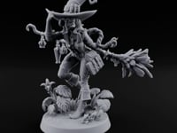 Hat Tipping Broom Riding Human Witch turntable