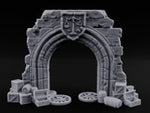 Scales-Crested Cobblestone-Framed Market Archway with Scatter turntable