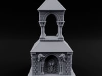 Lion-Carved Arch-Crowned Roadside Shrine Chapel turntable