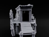 Spike-Palisaded Sandbag-Flanked Dockside Guard Post turntable