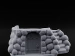 Cobblestone-Arched Stair-Flanked Underground Cellar Entrance turntable