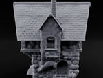 Thatched-Roof Cobblestone-Walled Village Cottage turntable
