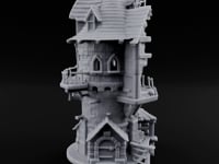 Scaffold-Laden Timber-Topped Wizard Tower turntable