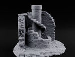 Stair-Wrapped Debris-Scattered Round Tower Ruins turntable