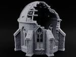 Dome-Shattered Tracery-Arched Observatory Chapel Ruins turntable