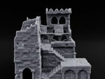 Battlement-Crowned Arch-Gutted Castle Keep Ruins turntable
