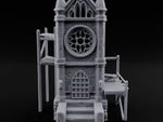 Rose-Windowed Scaffold-Ringed Gothic Bell Tower turntable