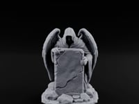 Wing-Spread Void-Faced Hooded Reaper Gravestone turntable