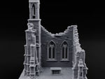 Nave-Exposed Buttress-Sheared Gothic Chapel Ruins turntable