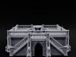 Gargoyle-Guarded Balustrade-Wrapped Gothic Fountain Plaza turntable
