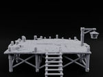 Lantern-Hung Ladder-Accessed Raised Dockside Platform turntable