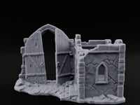 Gate-Hanging Crack-Spiderwebbed Gatehouse Wall Ruins turntable