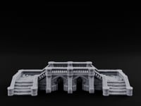 Balustrade-Topped Arch-Pillared Grand Stairway Platform turntable