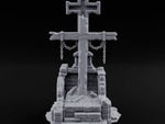 Chain-Hung Splinter-Shafted Crucifix Shrine Dais turntable