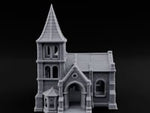 Spire-Topped Arch-Porched Gothic Stone Chapel turntable