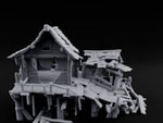 Stilt-Raised Plank-Collapsed Swamp Stilt Huts turntable