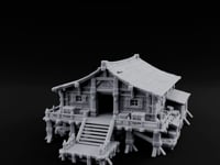 Stilt-Raised Pagoda-Roofed Swamp Headman's House turntable