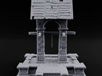 Shingle-Roofed Chain-Hung Village Well turntable