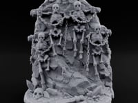 Chain-Bound Bone-Strewn Skeleton Rock Shrine turntable
