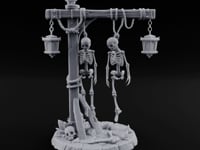 Skeleton-Hung Lantern-Chained Gibbet Post turntable