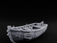 Plank-Patched Rope-Lashed River Ferry Skiff turntable