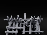 Splinter-Tipped Lash-Bound Swamp Palisade Fence Sections turntable