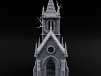 Dead-Tree Spike-Gabled Gothic Spire Chapel turntable